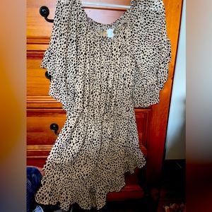 Leopard shorts romper